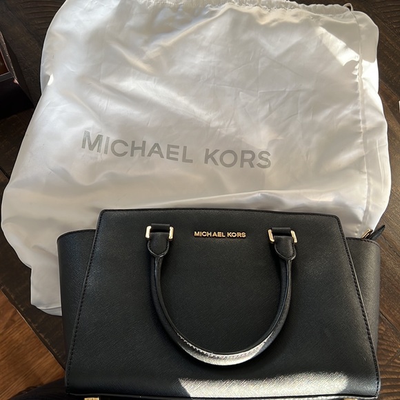 Genuine Michael Kors Selma Medium Satchel Saffiano Leather 30S3GLMS2L - Picture 6 of 6